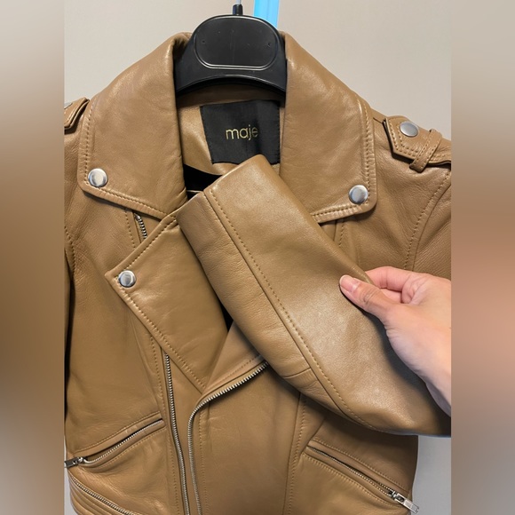 maje Basalt leather jacket T36 camel color - Picture 5 of 5